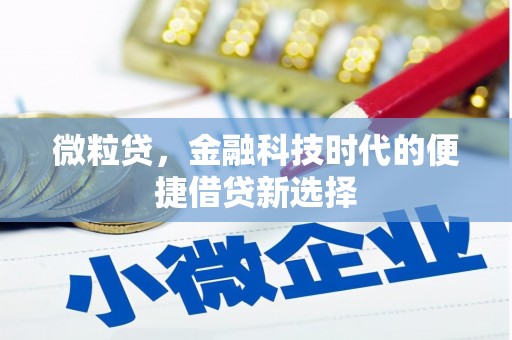 万江微粒贷，金融科技时代的便捷借贷新选择
